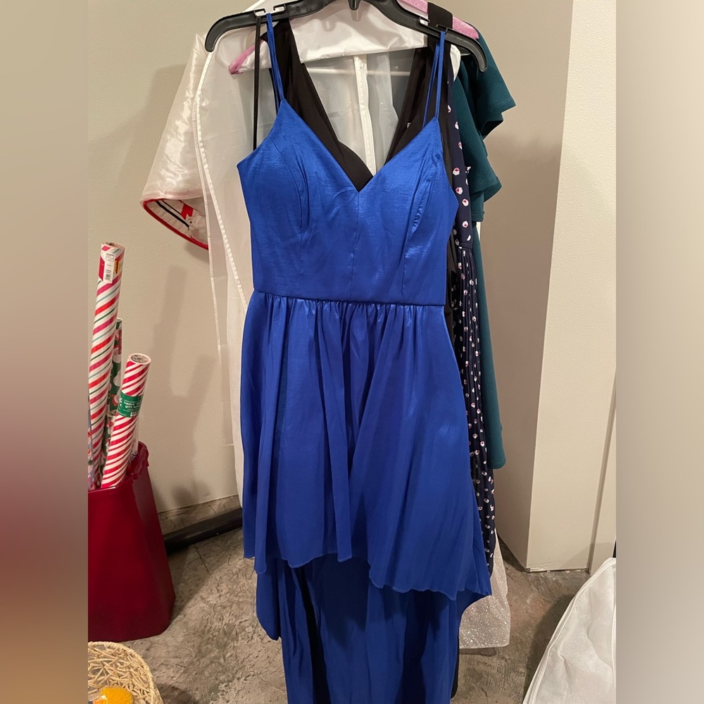 High-low royal blue dress